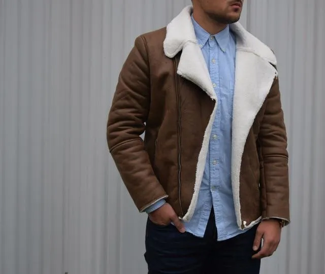 Luxury Fur Lined Suede Leather Jacket