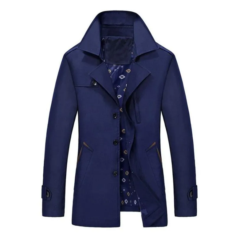 Luxury Turn-Down Collar Overcoat - 4 Colors