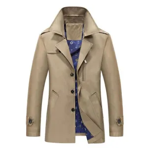 Luxury Turn-Down Collar Overcoat - 4 Colors