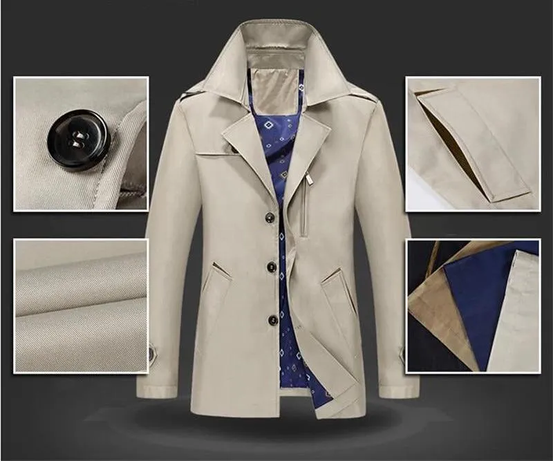 Luxury Turn-Down Collar Overcoat - 4 Colors