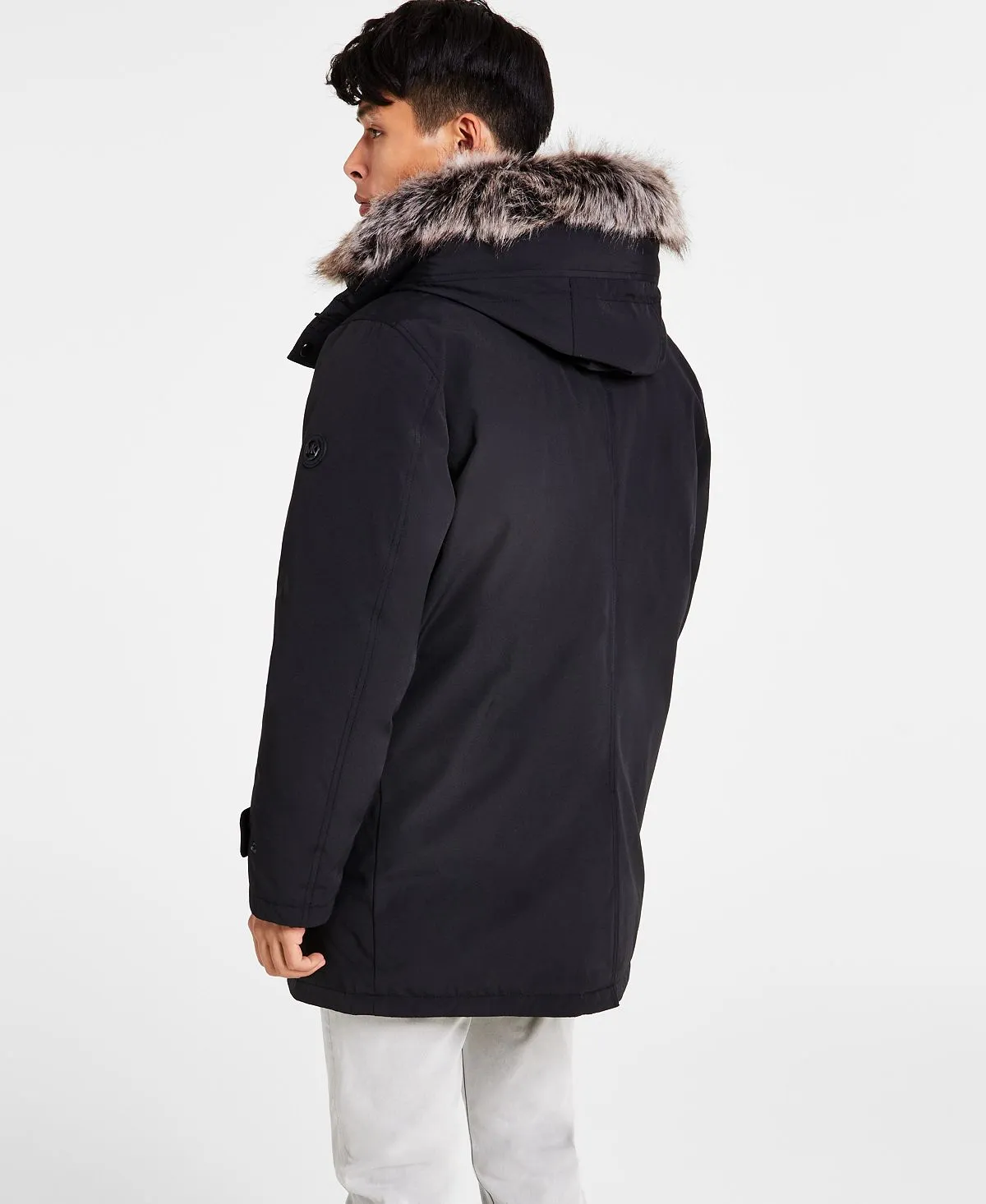 michael kors men's snorkel and bib parka with hood created for Macy's Michael Kors, black