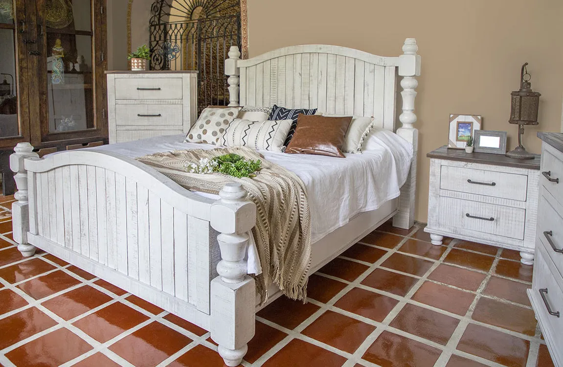 *NEW! Avalon Rustic Farmhouse 5 Piece Bedroom Set - White