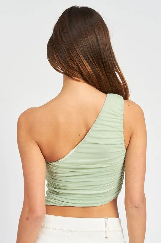 One Shoulder Rouched Top