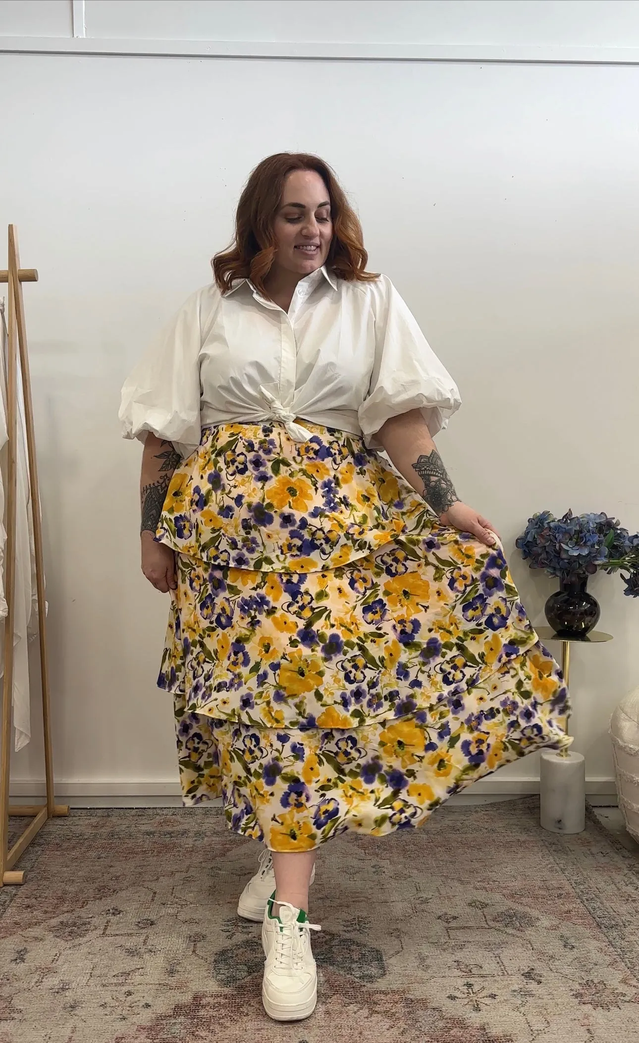 Ophelia skirt - Yellow floral