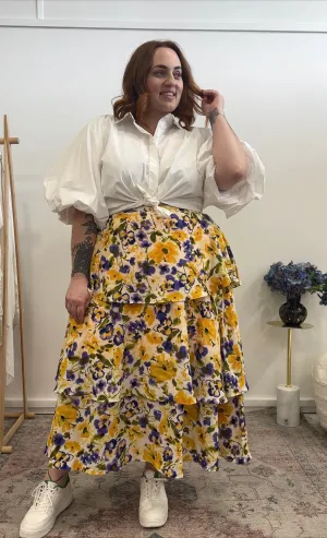 Ophelia skirt - Yellow floral