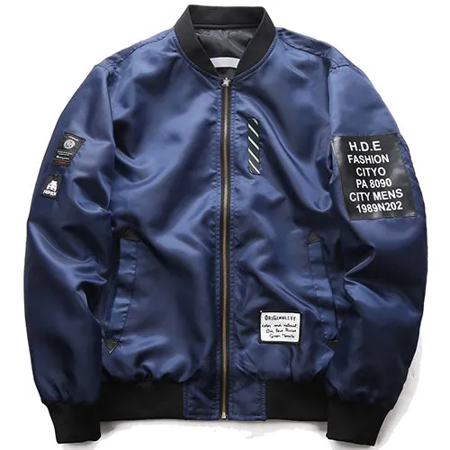 Pilot Air Force Style Bomber Men Flying Jacket