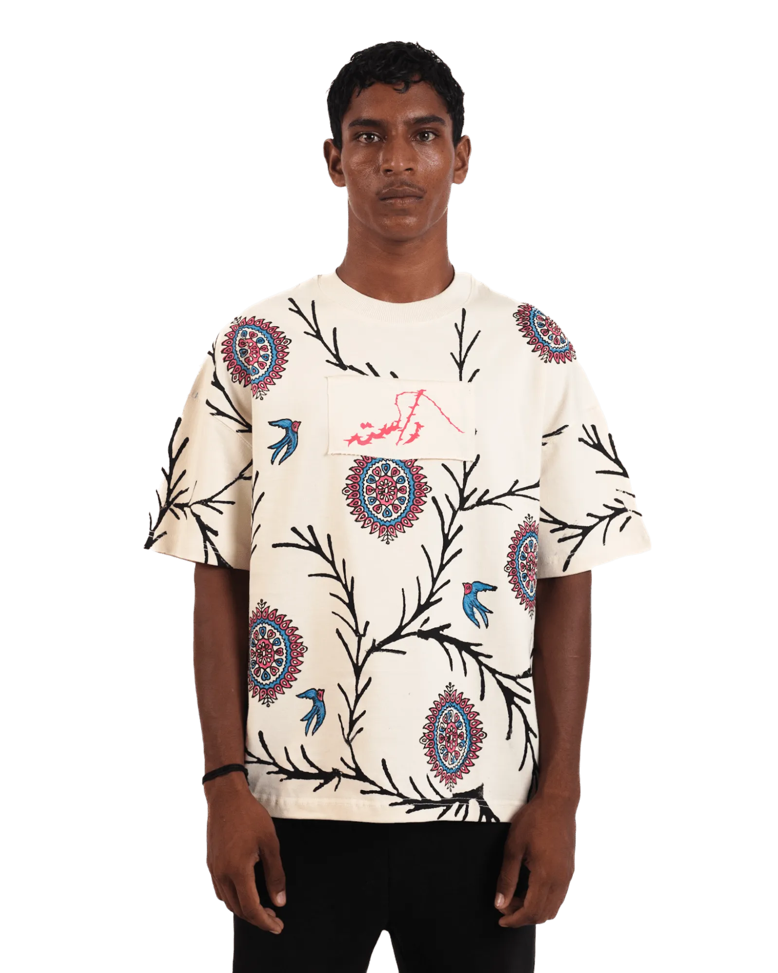 "VASE OF LIFE" HAND BLOCK PRINTED T SHIRT