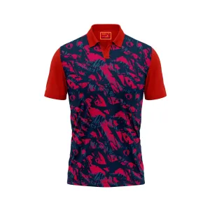 Red Polo Neck Half Sleeve T Shirt Nextprint F120