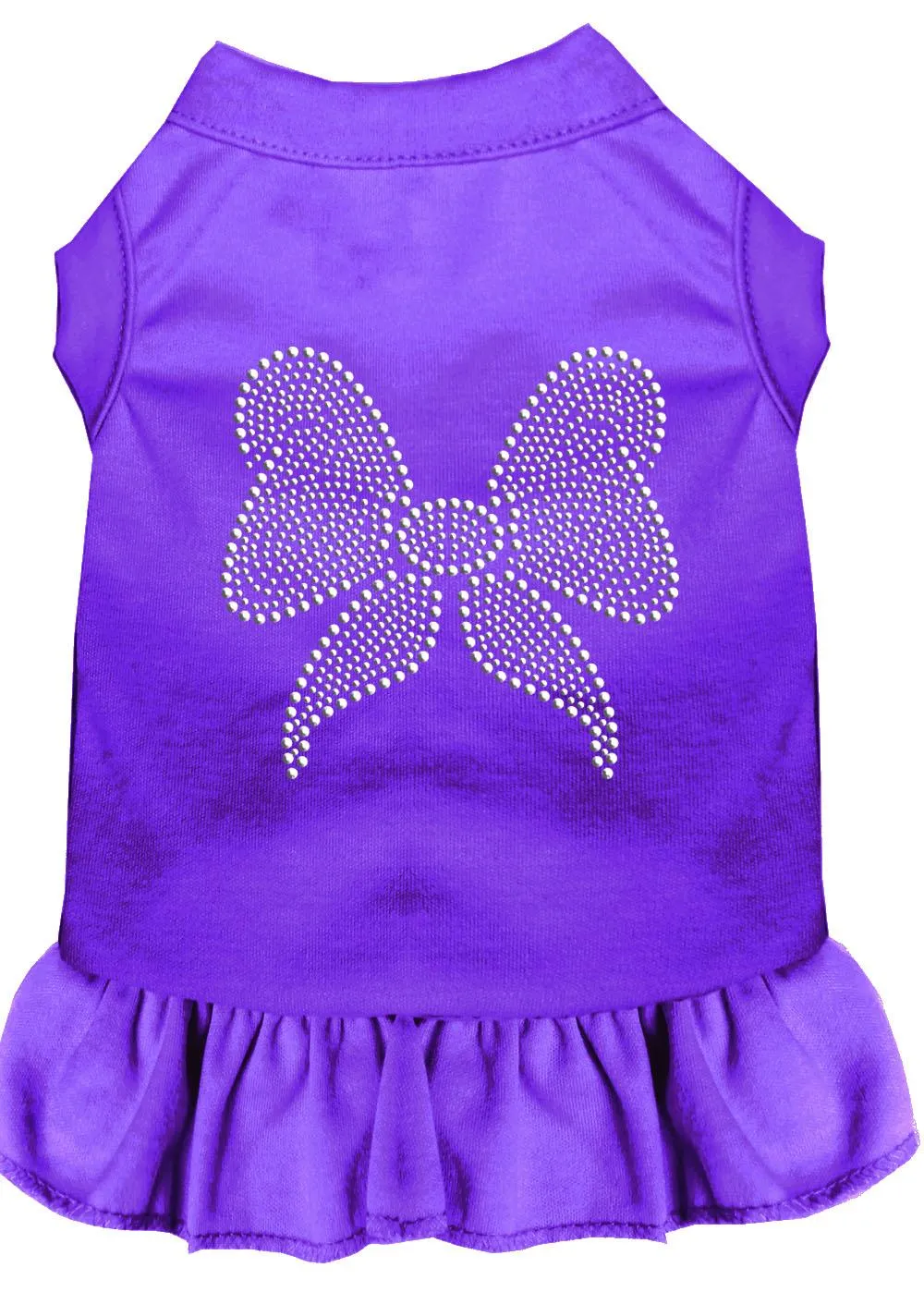 Rhinestone Bow Dress Purple Xs (8)