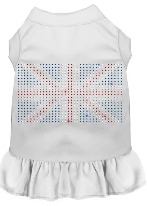 Rhinestone British Flag Dress White Xxxl (20)