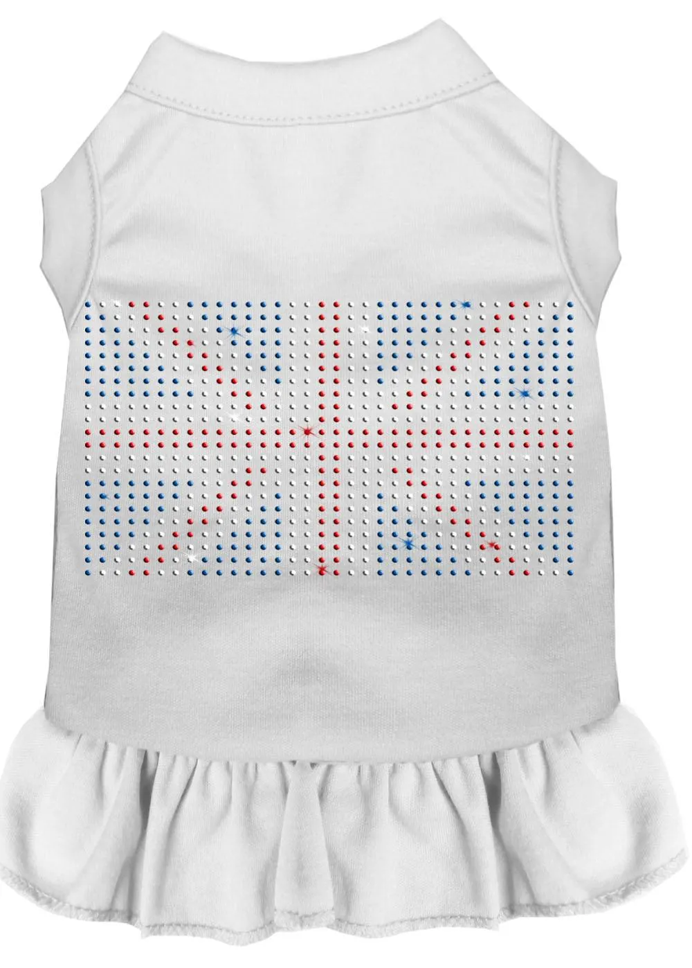 Rhinestone British Flag Dress White Xxxl (20)