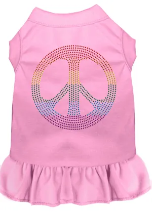 Rhinestone Rainbow Peace Dress Light Pink Sm (10)