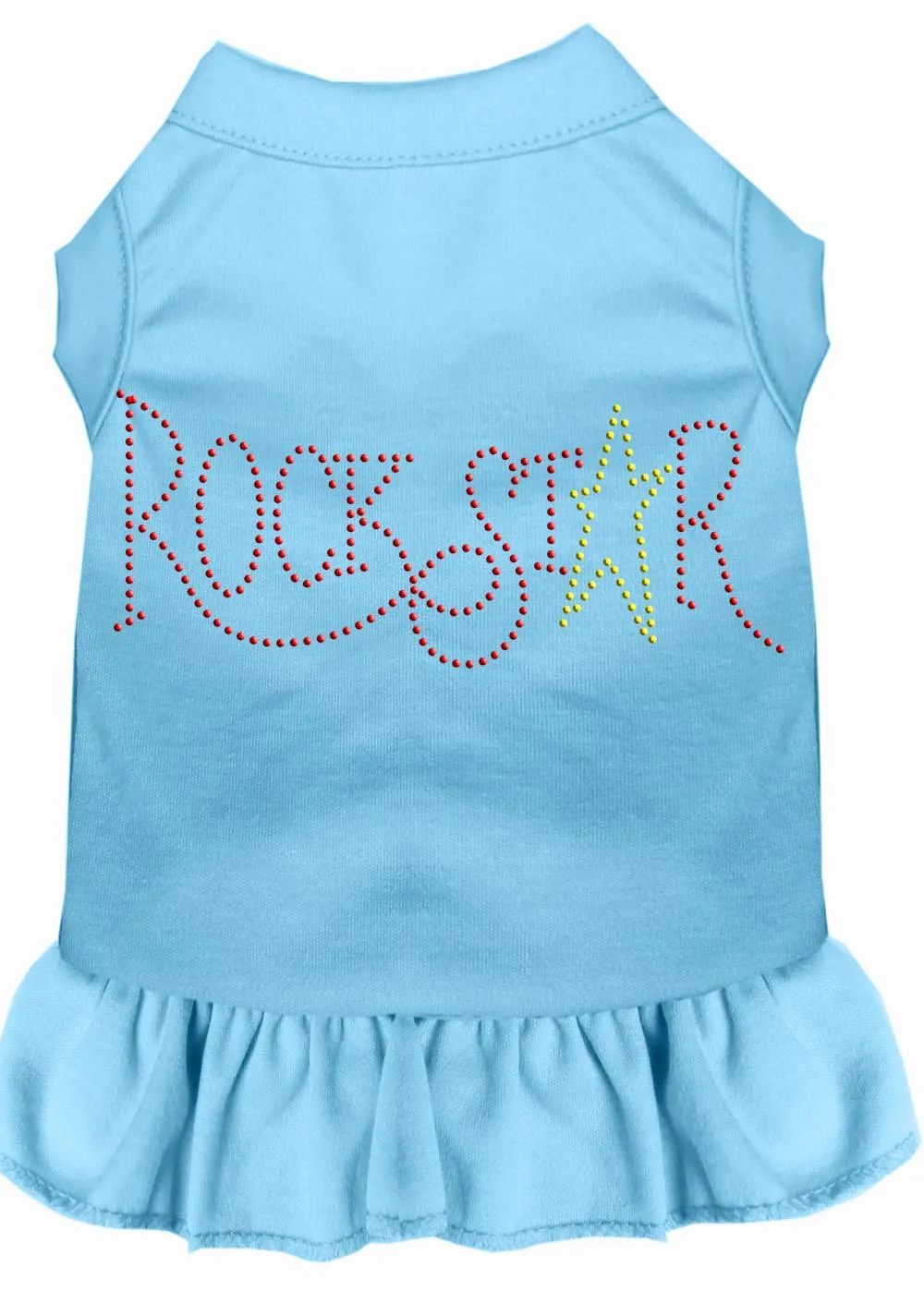 Rhinestone Rockstar Dress Baby Blue Xl (16)