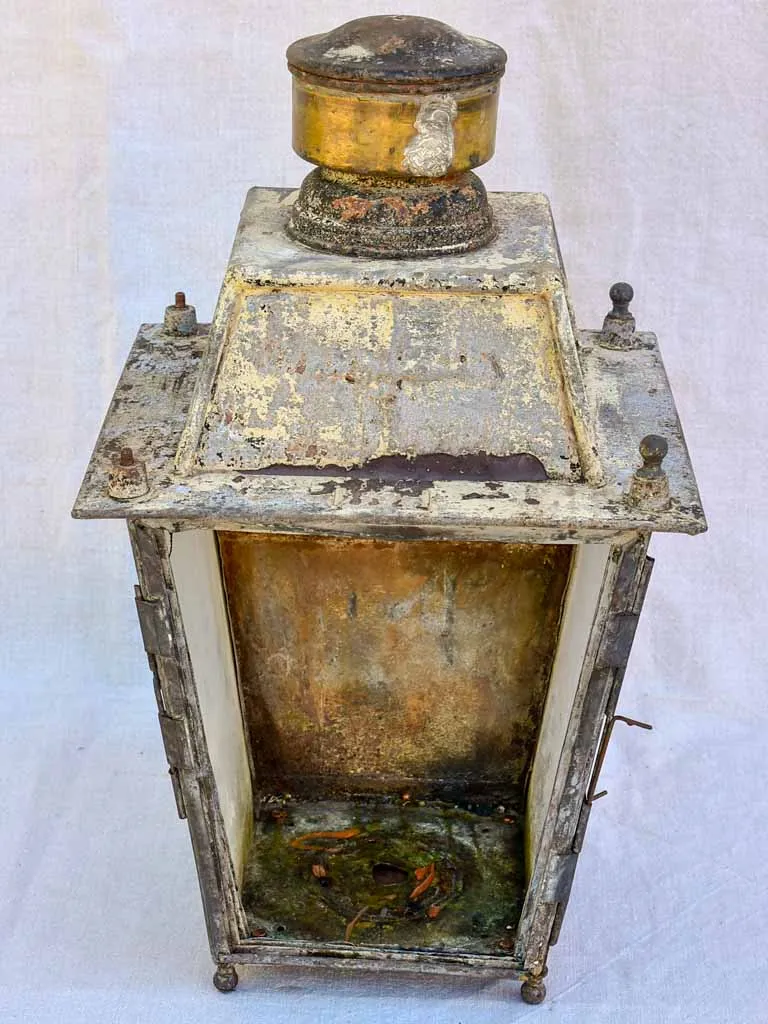 Rustic 19th Century French wall lantern 22"