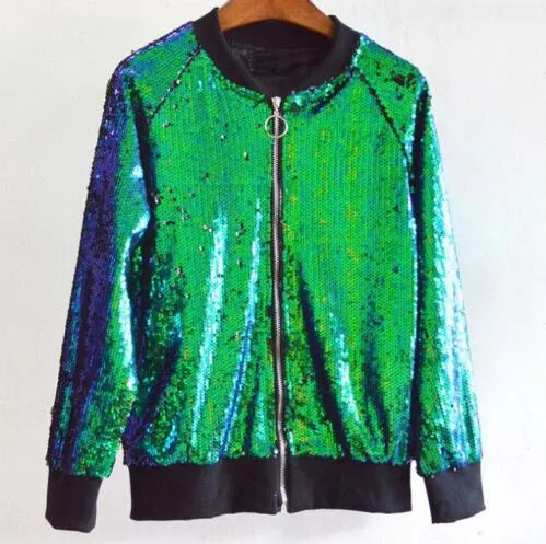 Sequin Bomber Jacket