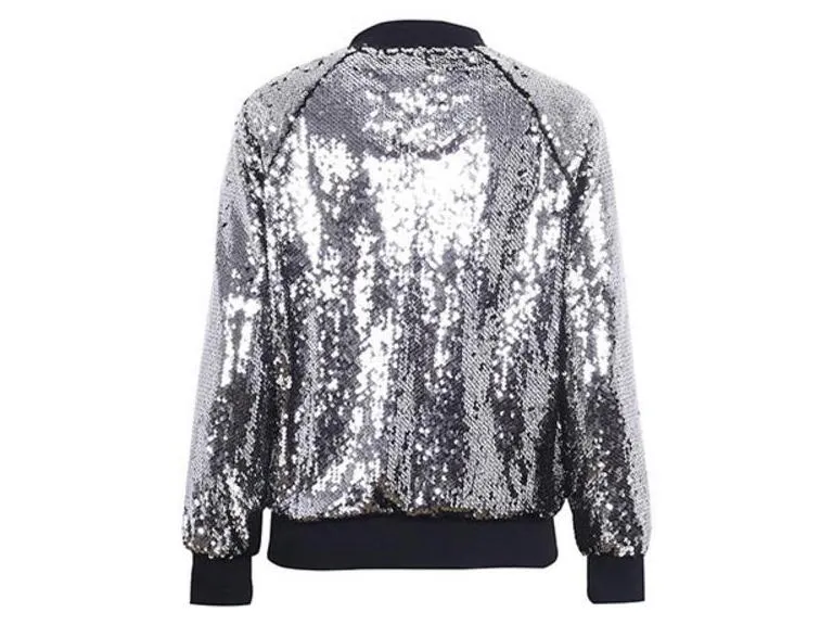 Sequin Bomber Jacket