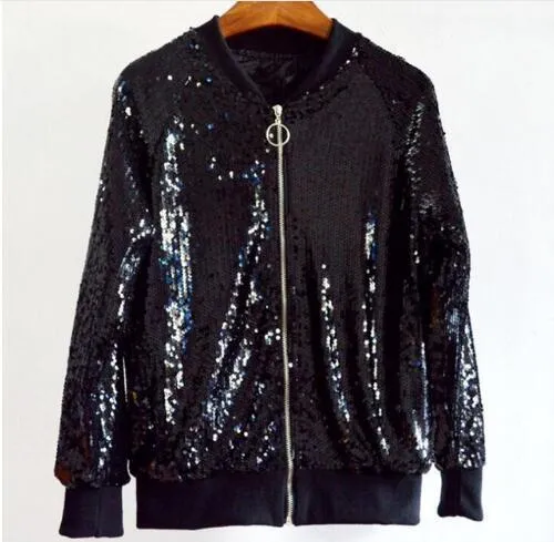 Sequin Bomber Jacket