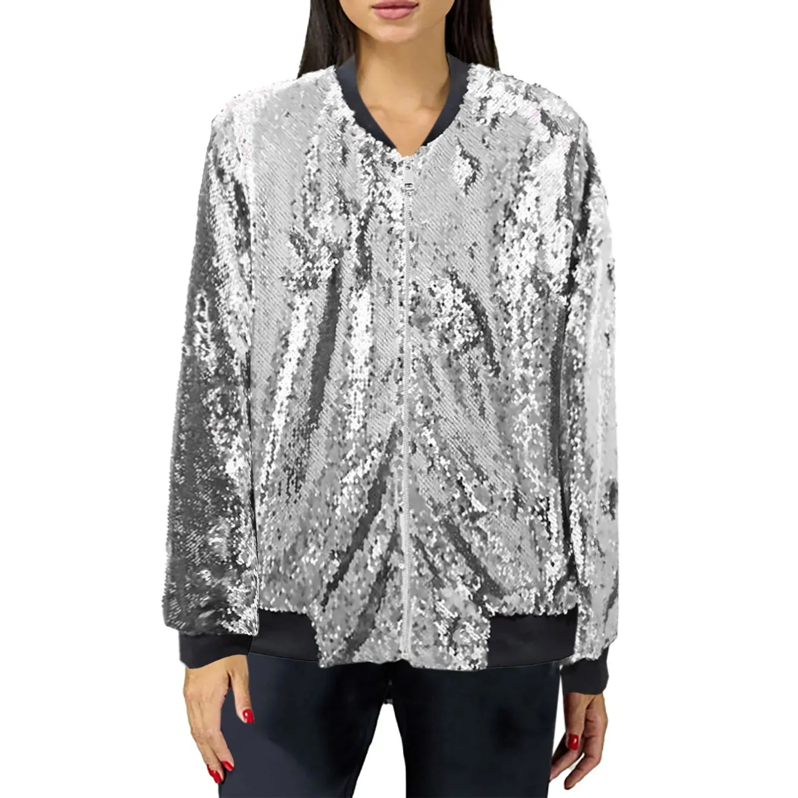 Silver Sequin Jacket