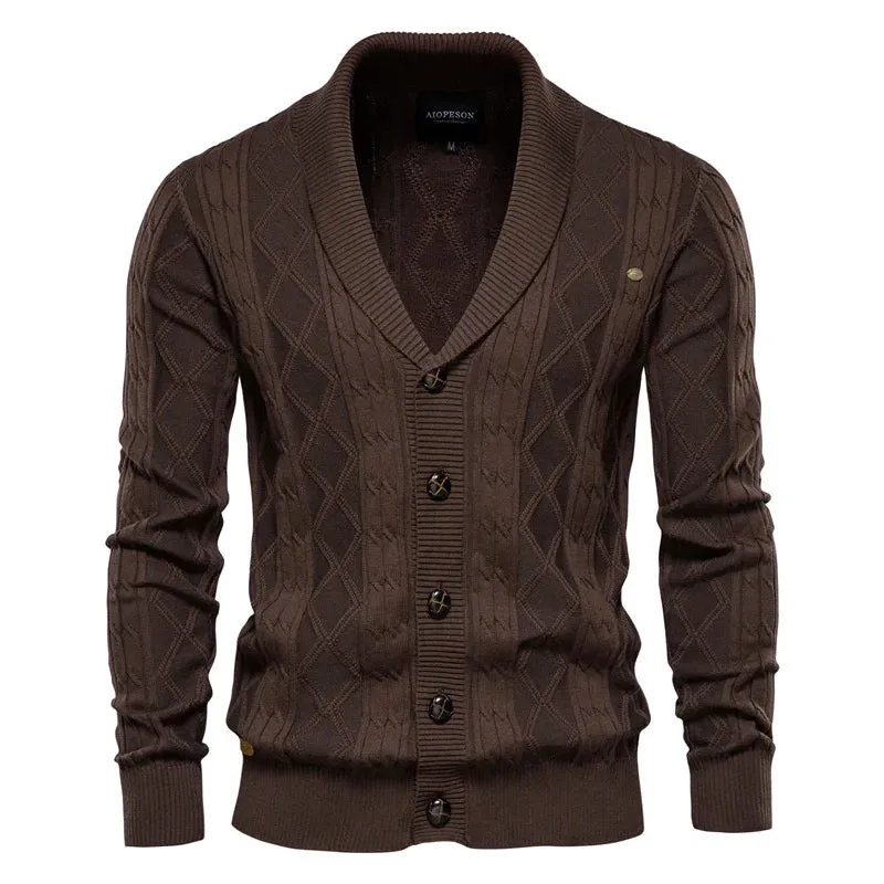 Spliced Cardigan Men Streetwear Casual High Quality Cotton Sweater Men Winter Fashion Brand Cardigans for Men