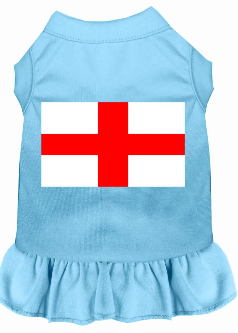 St. Georges Cross Screen Print Dress Baby Blue 4x (22)