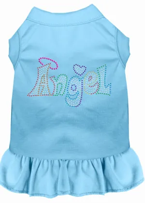 Technicolor Angel Rhinestone Pet Dress Baby Blue Med (12)