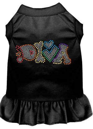 Technicolor Diva Rhinestone Pet Dress Black Med (12)