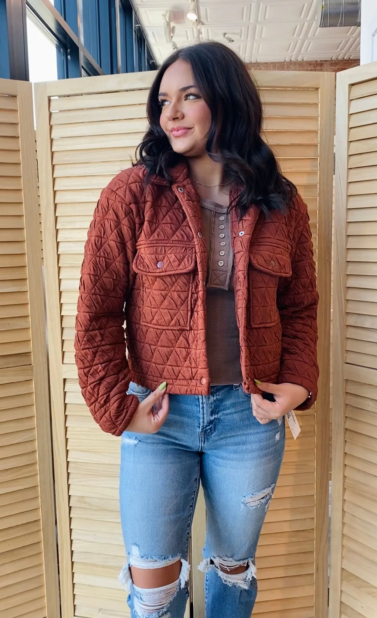 The Quilted Jacket | Vintage Brick