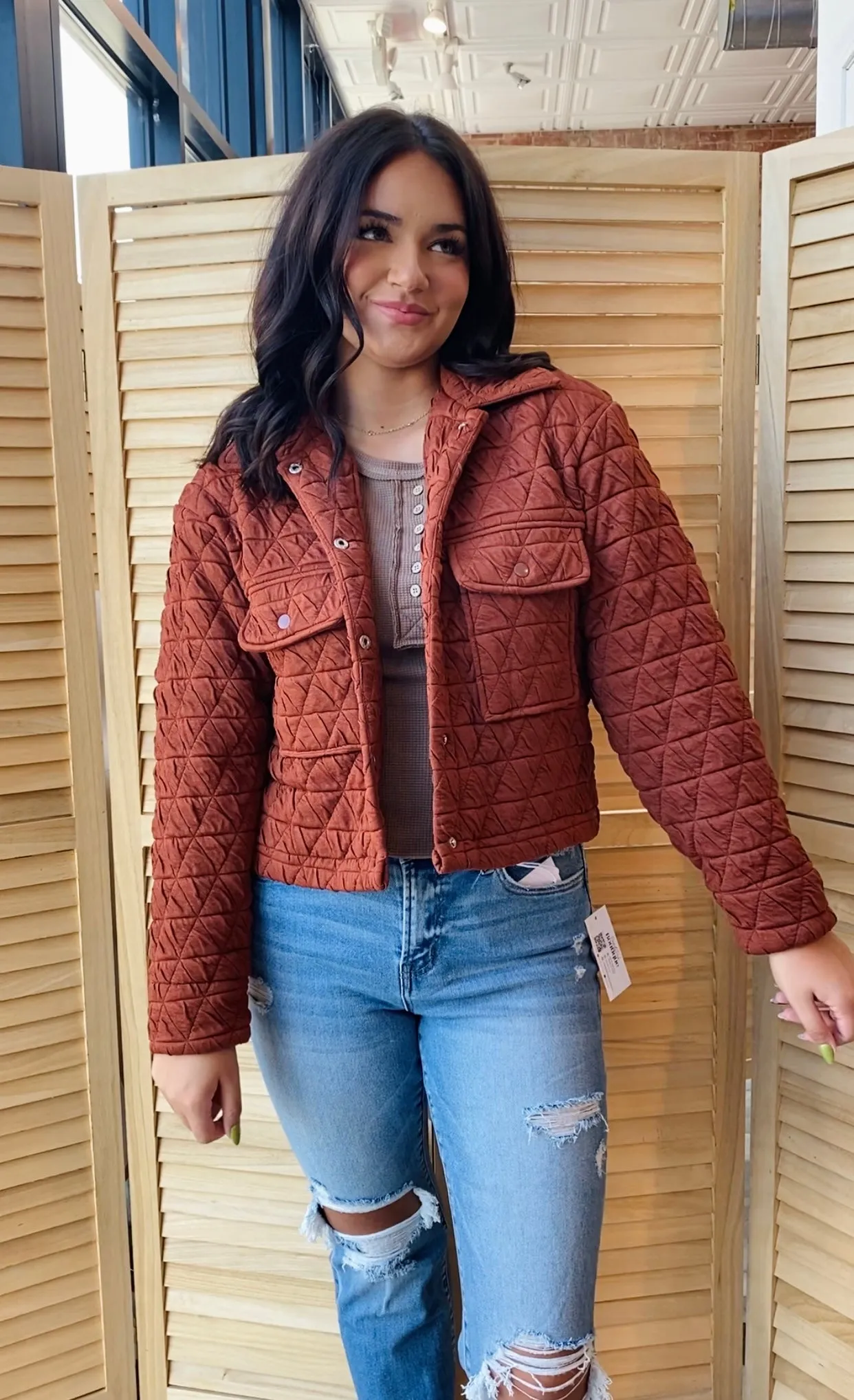 The Quilted Jacket | Vintage Brick