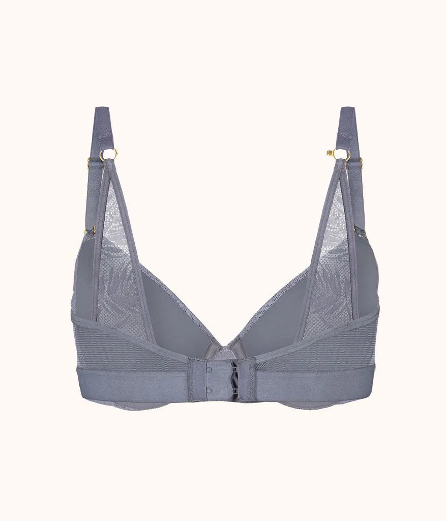 The Smooth Lace T-Shirt Bra: Smoke