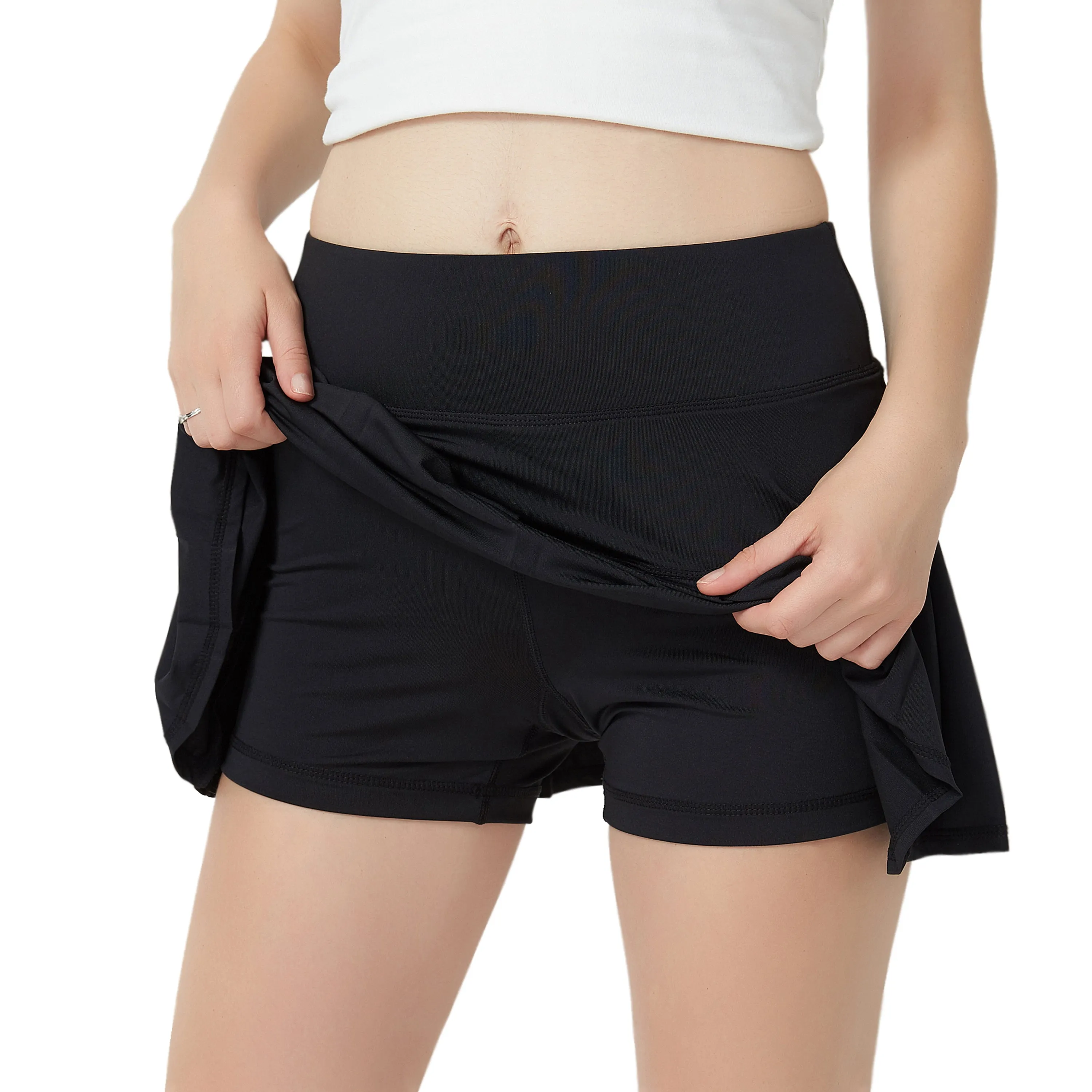 Womens High Waist Pleated Skirts - Pleated Tennis Short Skirt